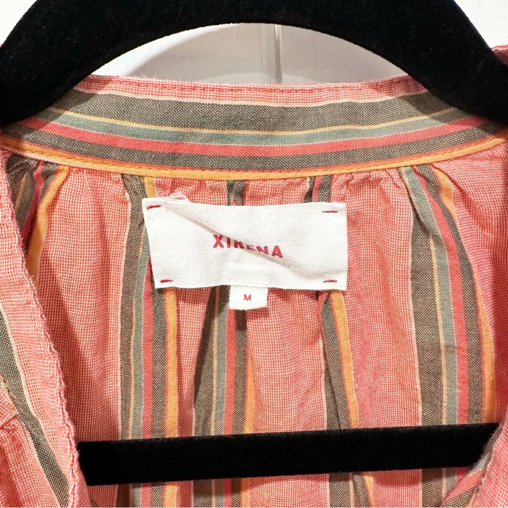 Striped Pink Button-Up Blouse - Picture 5 of 7